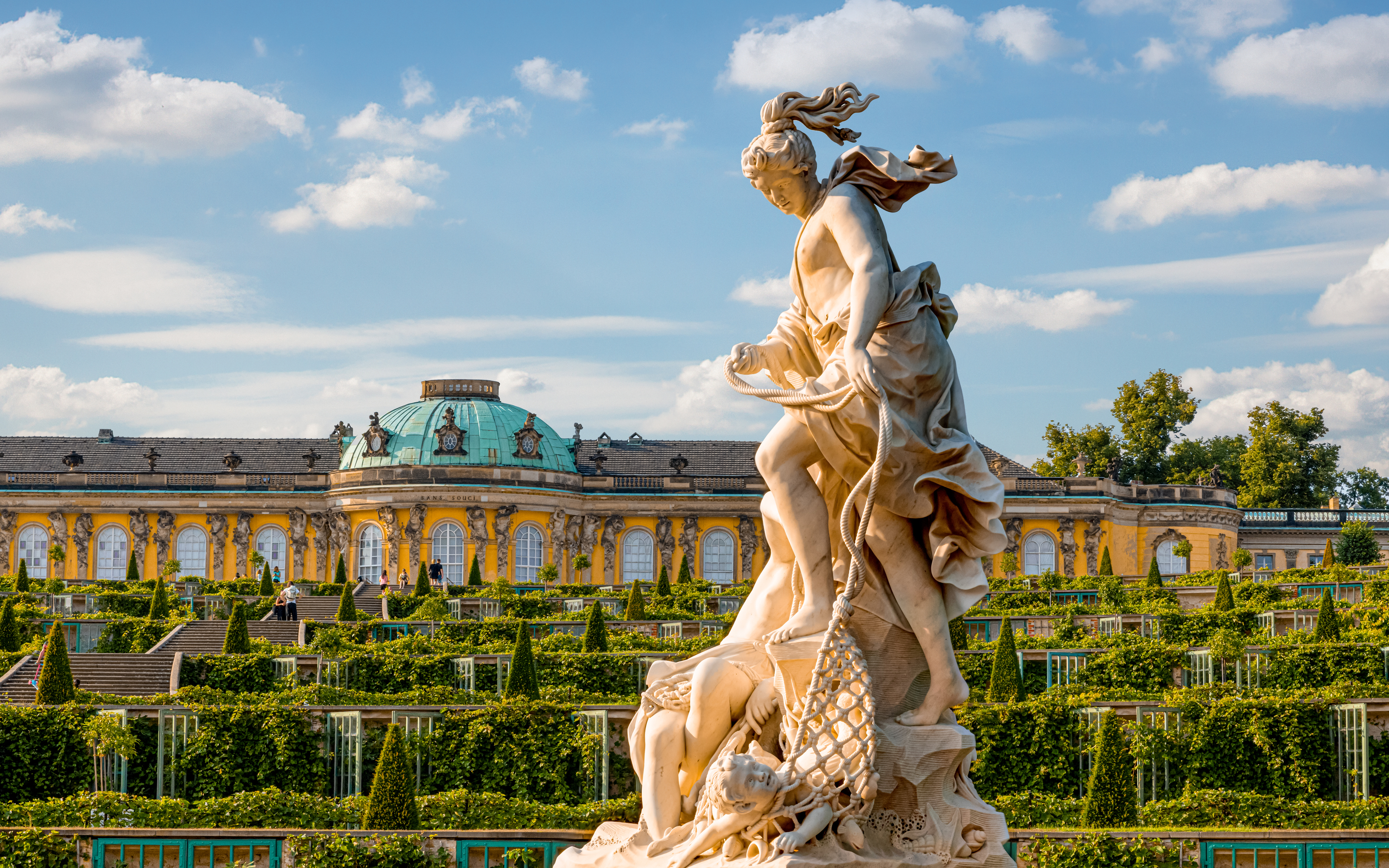 Das Schloss Sanssouci in Potsdam ist das vermutlich am häufigsten fotografierte Motiv der Stadt