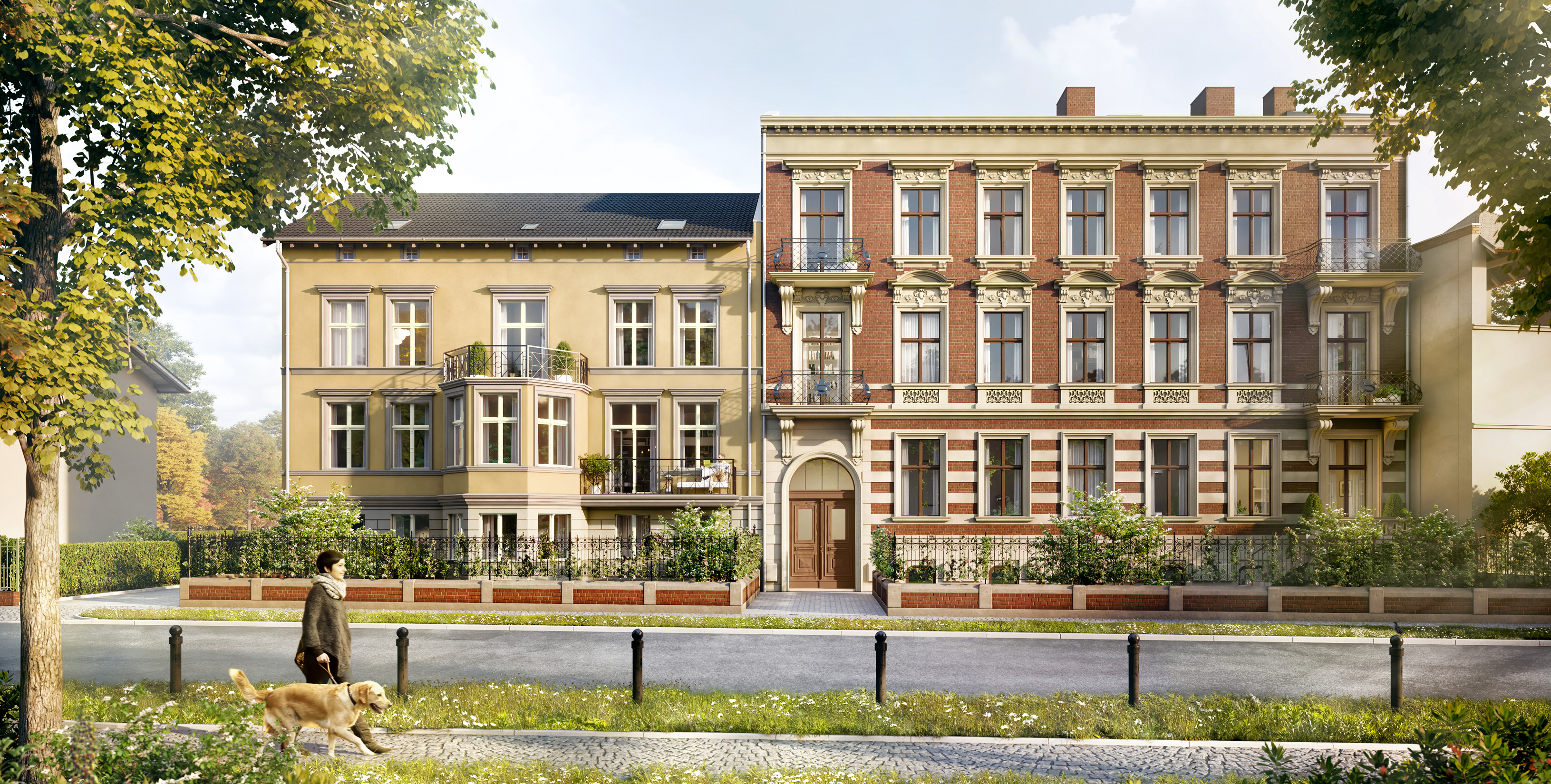 Ihr Palazzo am Park: Das sanierte Stadthaus Rosso empfängt Sie mit Wohnträumen für alle Sinne